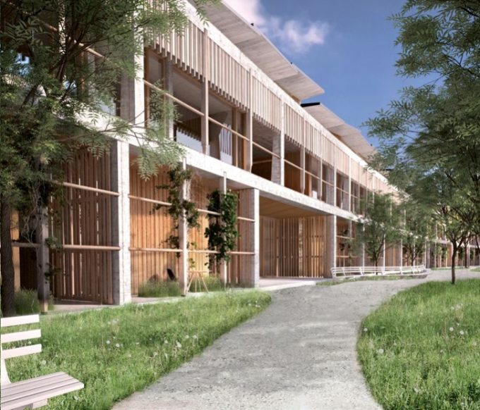 Visualisierung neues Akut-spital (Konzept, Architekturbüro Herzog & de Meuron).