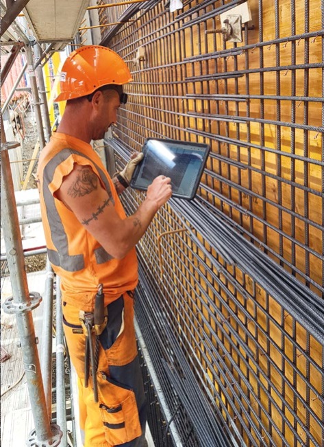 Digitale Zusammen- arbeit von Bauingenieur und Baumeister