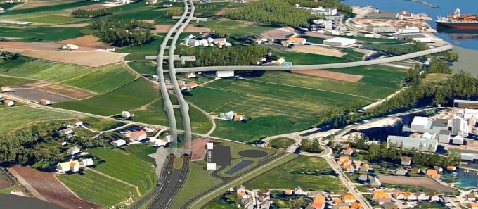 Visualisierung des E03 Boknafjord-Tunnels an der norwegischen Westküste. (Foto: Staatliche Norwegische Strassenverwaltung)