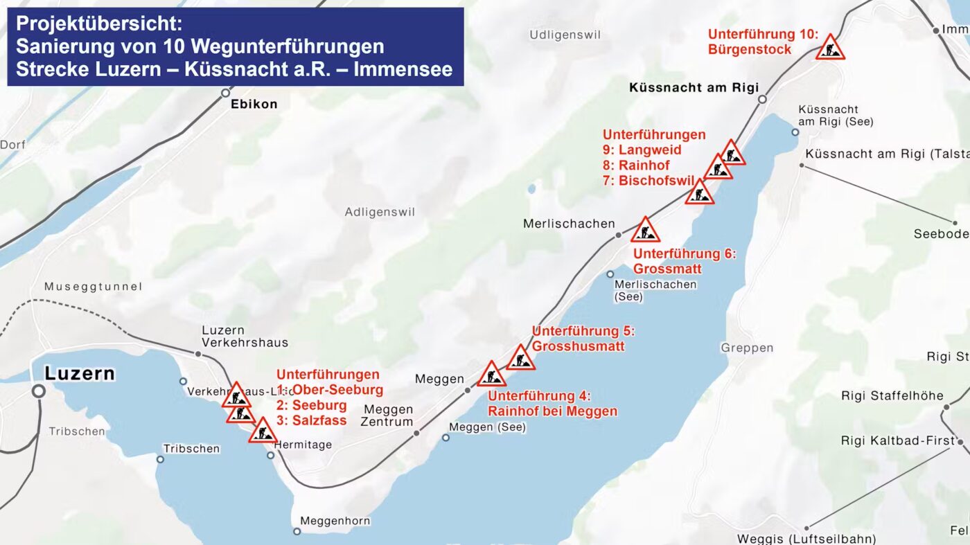 Übersicht der geplanten Instandsetzungsarbeiten. (Grafik: SBB)