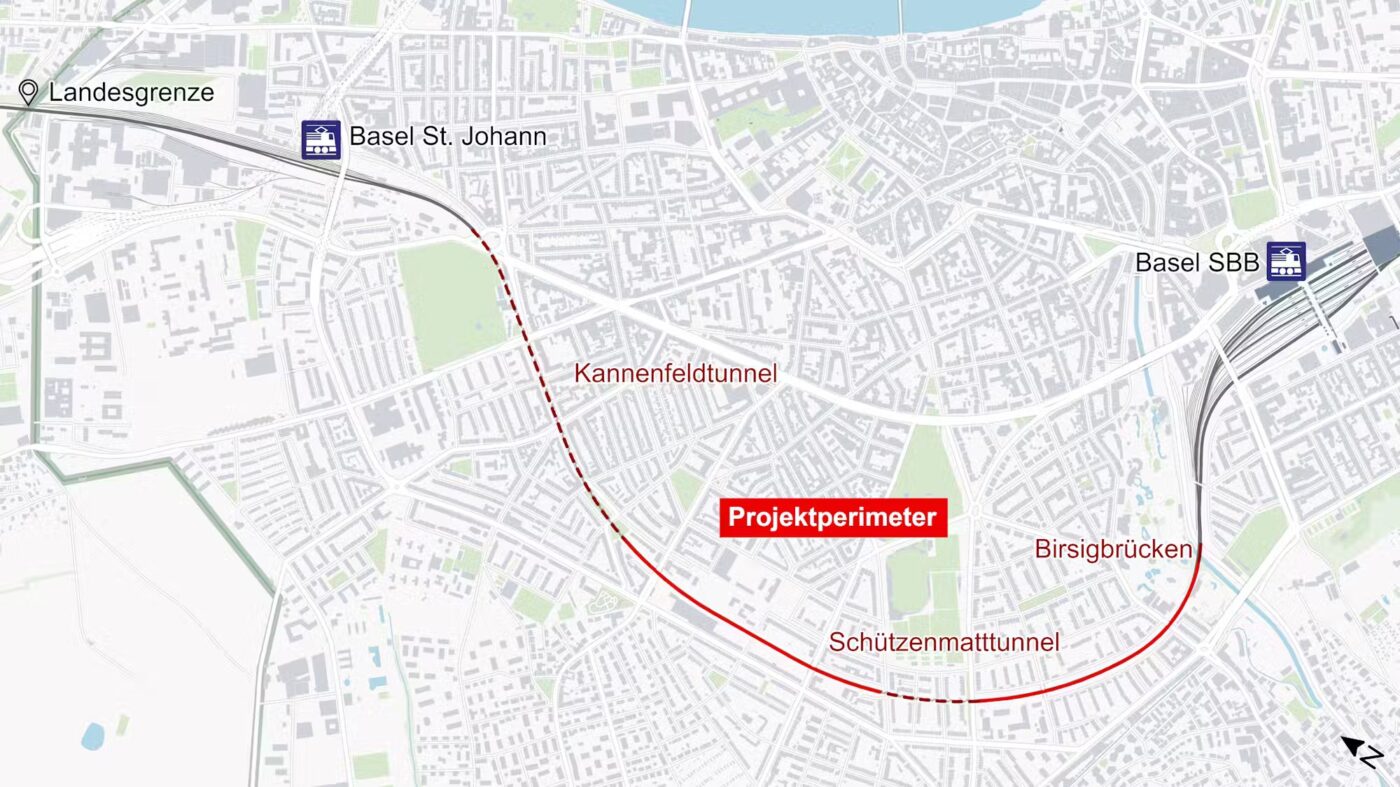 Überblick über den Projektperimeter. (Grafik: SBB)