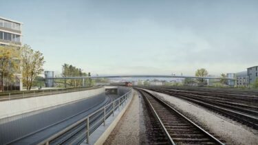 Die Westrampe des neuen Holligentunnels. (Visualisierung: SBB)