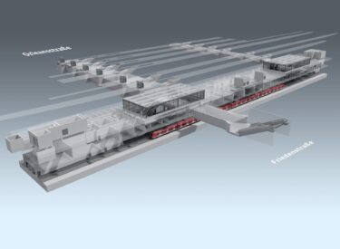 Visualisierung der neuen Station Ostbahnhof an der Friedenstrasse. (Grafik: DB/Fritz Stoiber Productions GmbH)