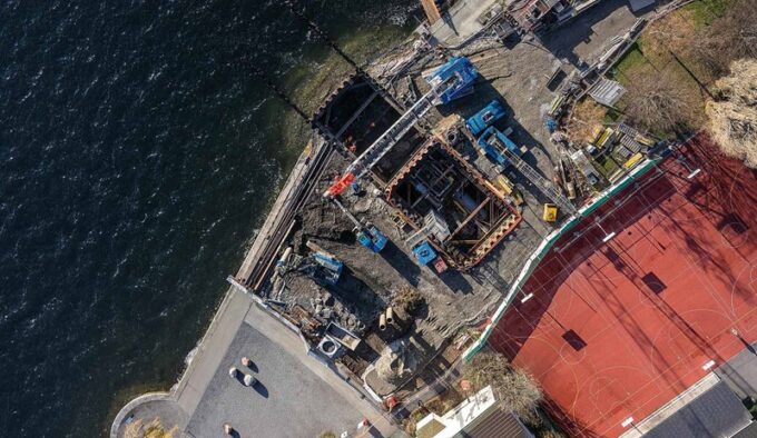 Bau der Seewasserzentrale. (Foto: Stefan Busslinger)