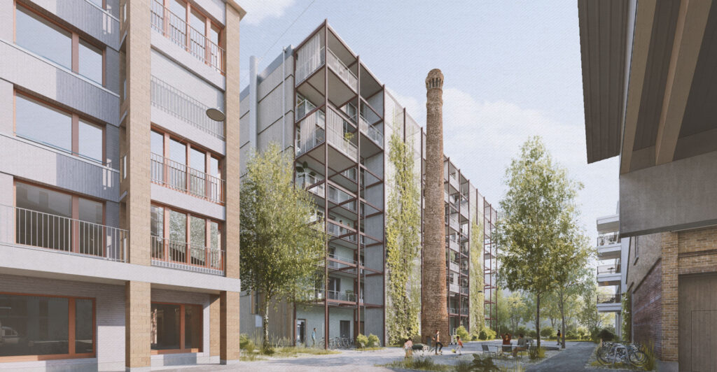 Das Haus C erreichte dank Holzbauweise und der Nutzung von lokalen Materialien einen tiefen CO2-Fussabdruck bei der Erstellung. (Visualisierung: pd)