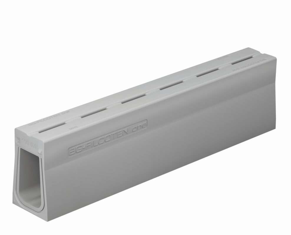 BG-Filcoten One Urban S mit Schlitzeinlauf ist das neueste Modell der monolithischen Entwässerungsrinnen. (Foto: pd)
