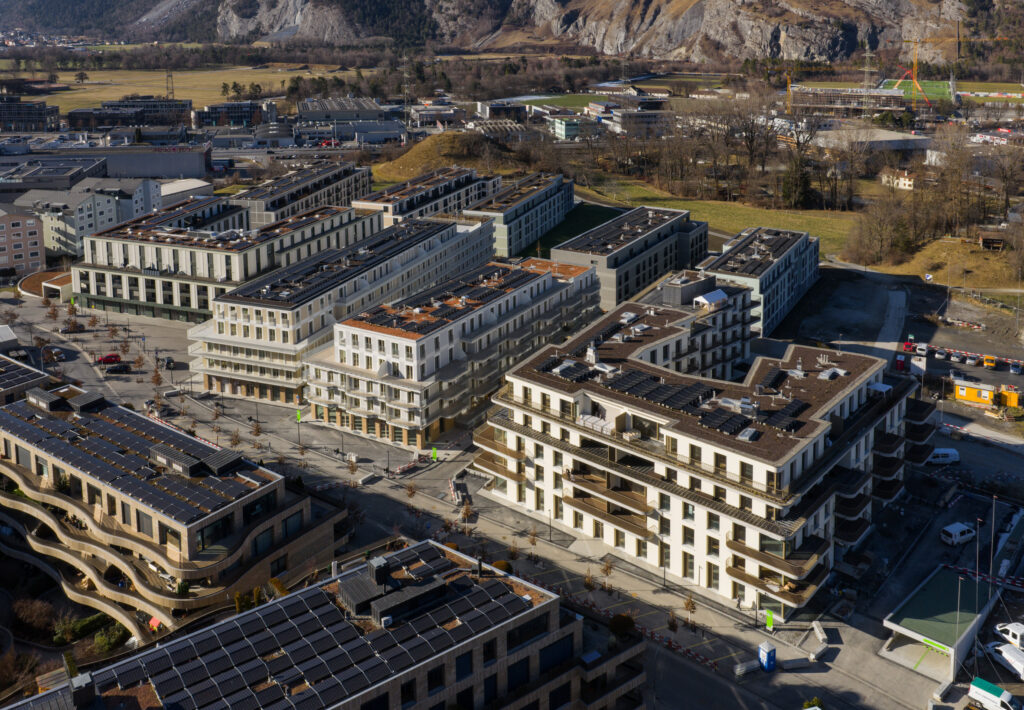 Auf einer 11 Hektar grossen Bauzone in Chur (GR) entsteht derzeit das Quartier Kleinbruggen mit 580 Wohnungen. (Foto: pd)